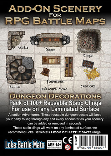 Battle Mats: Add-on Scenery for Battle Mats - Dungeon Decorations - Bards & Cards