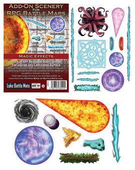 Battle Mats: Add-on Scenery for Battle Mats - Magic Effects - Bards & Cards