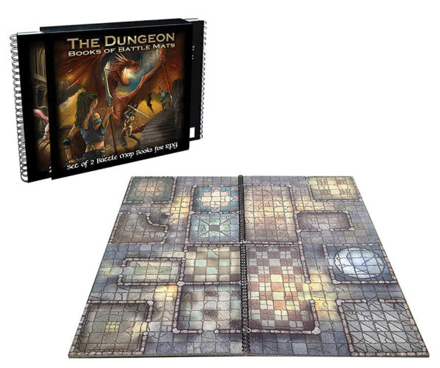 Battle Mats: The Dungeon - Books of Battle Maps - Bards & Cards