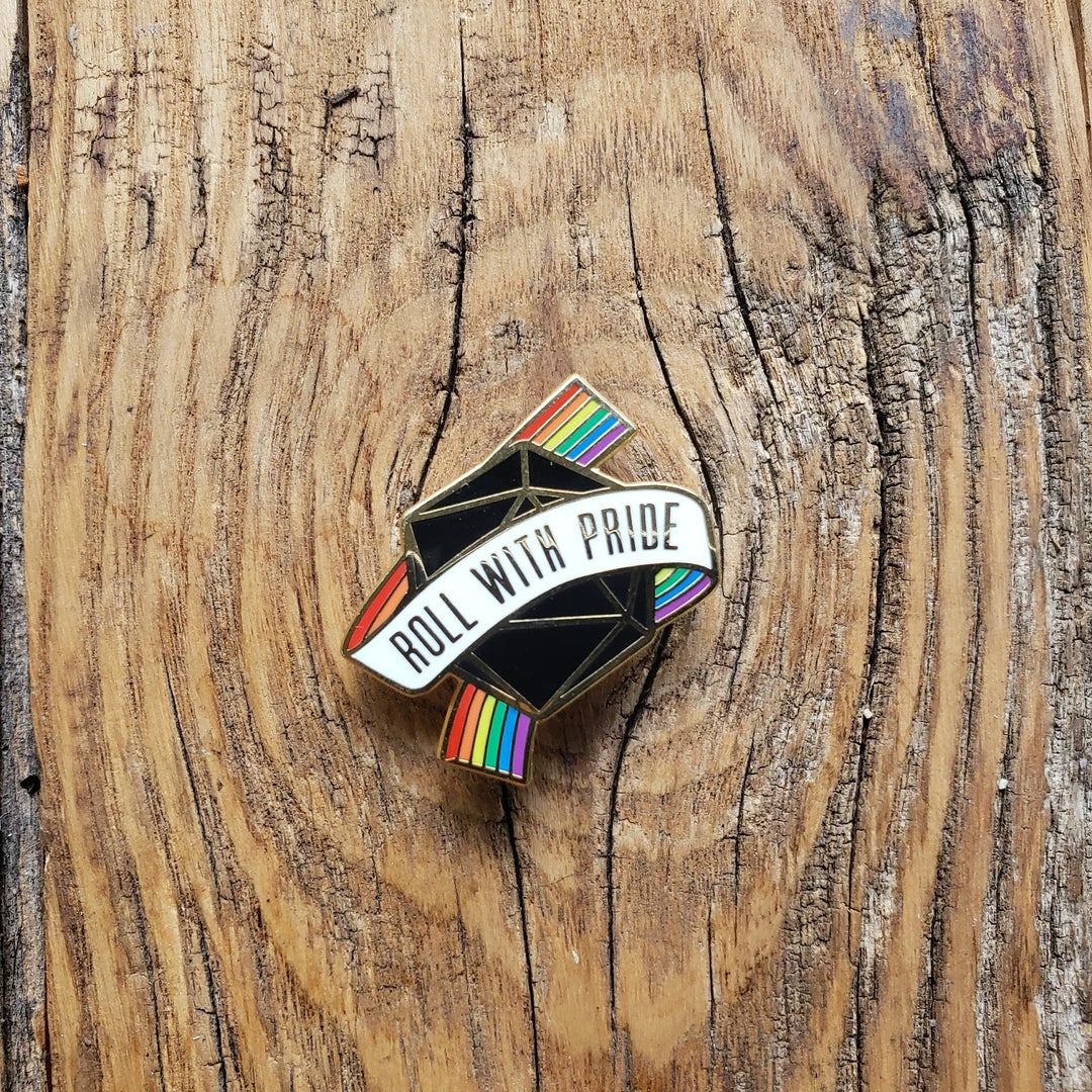 Roll with Pride Pin - Bards & Cards