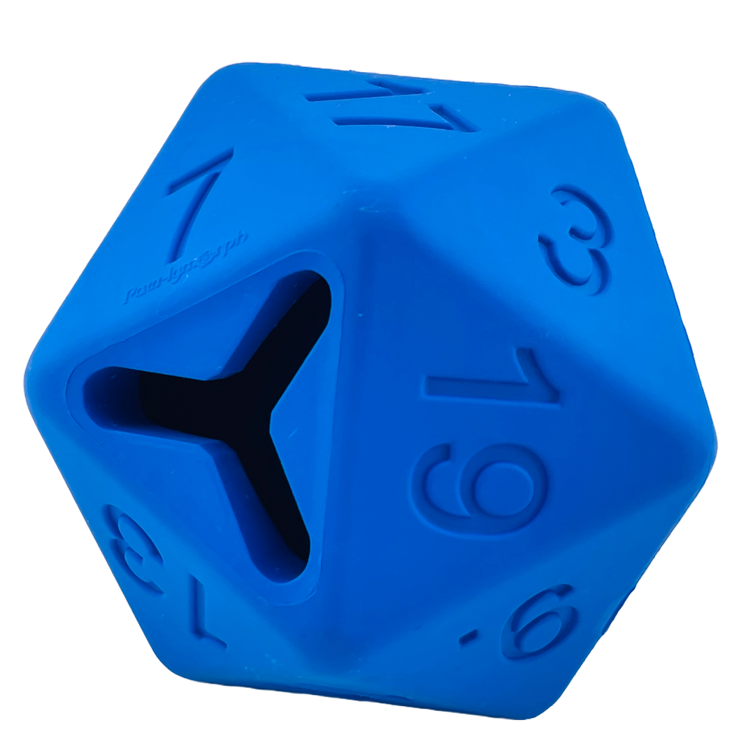 Barbarian Strength Dog D20: Blue by Pawlymorph