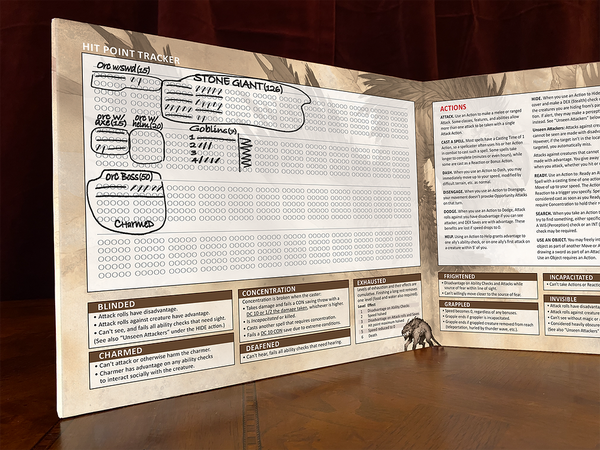 Stat Trackers - Custom DM Screen for D&D 5th Edition - Bards & Cards