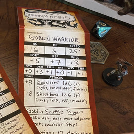 50 Blank Monster Trackers for Pathfinder 2e - Bards & Cards