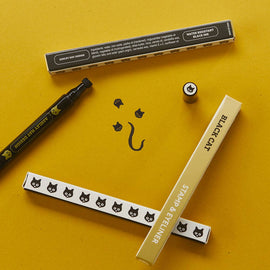 Ashley Hay Design - Makeup Cat Stamp and Eyeliner - Bards & Cards