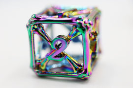 Mystic Bones - Hollow Metal RPG Dice Set - Bards & Cards