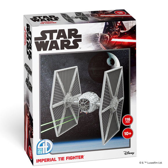 4D Paper Model Kit: Star Wars TIE Fighter TIE/LN - Bards & Cards