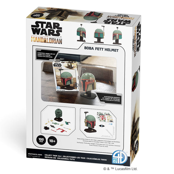 4D Paper Model Kit: Star Wars Boba Fett Helmet Style #1 - Bards & Cards