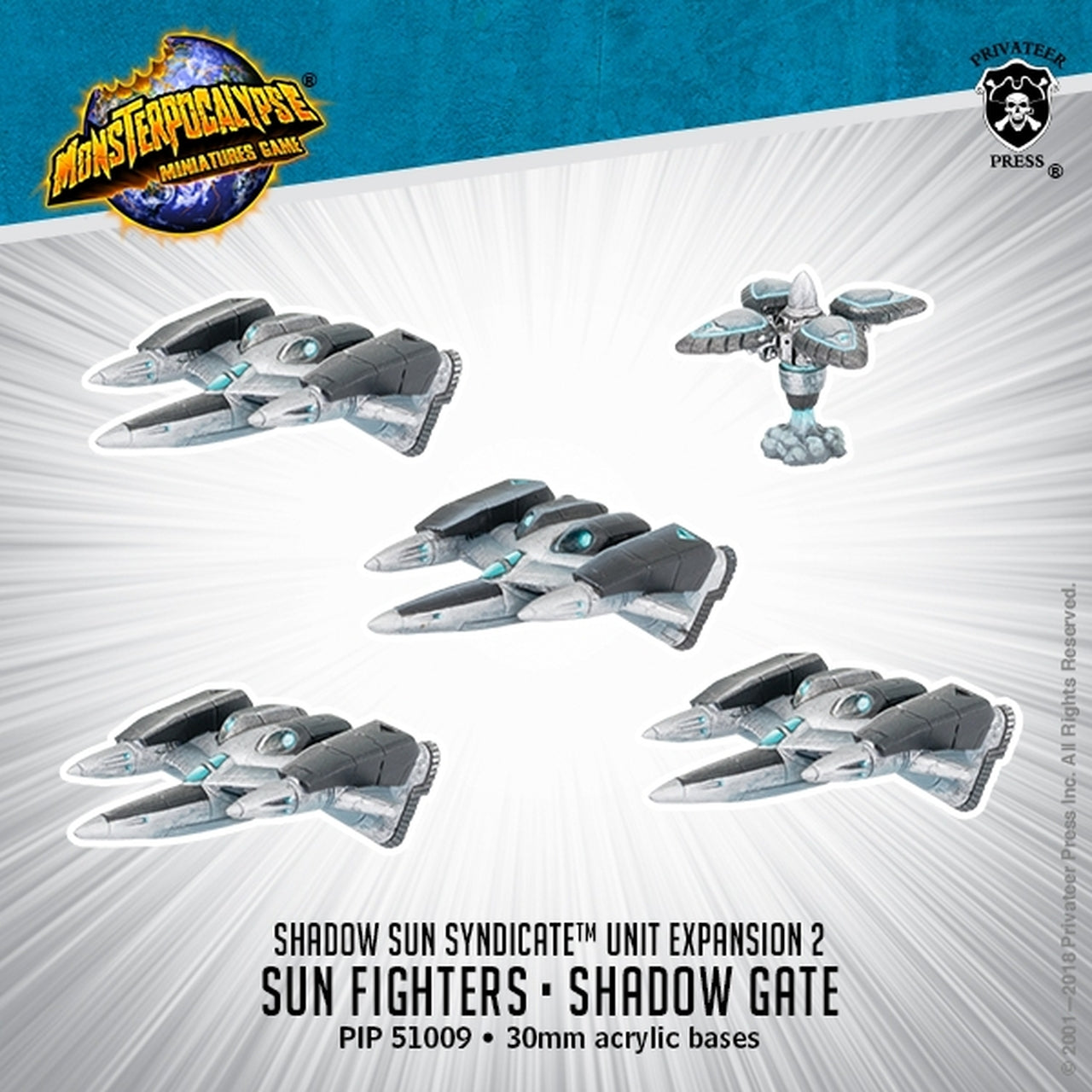 Monsterpocalypse - Shadow Sun Syndicate Unit: Sun Fighter & Shadow Gate - Bards & Cards