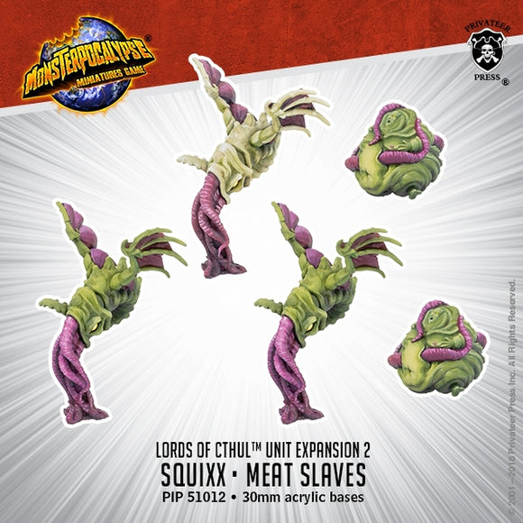 Monsterpocalypse - Lords of Cthul Unit: Squix & Meat Slave - Bards & Cards