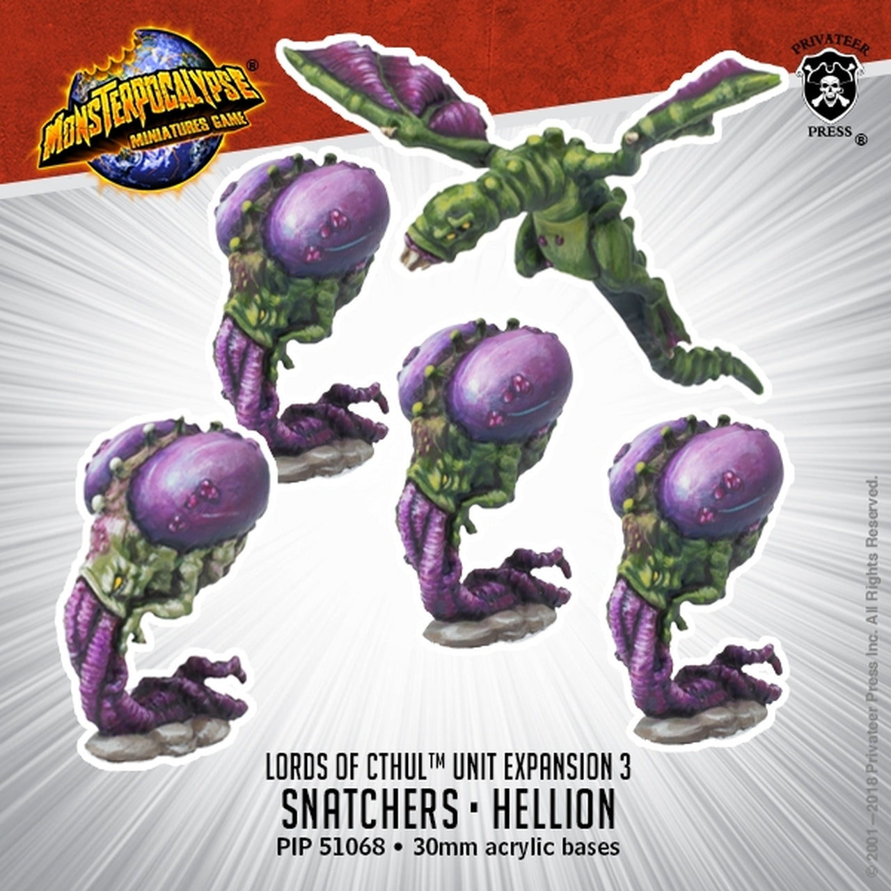Monsterpocalypse - Lords of Cthul Units: Snatchers & Hellion - Bards & Cards