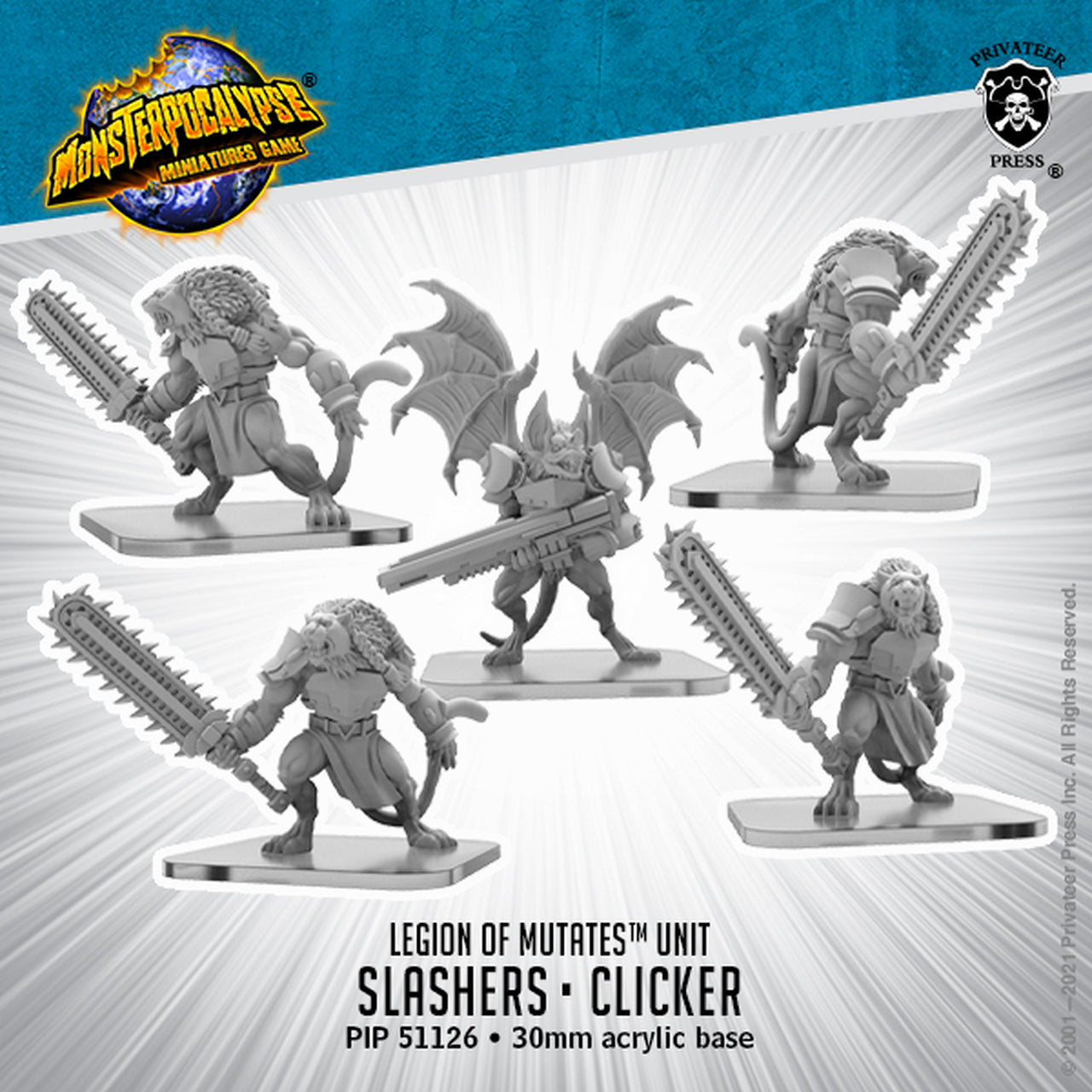 Monsterpocalypse - Legion of Mutates Unit: Slashers and Clicker - Bards & Cards