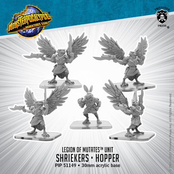 Monsterpocalypse - Legion of Mutates Unit: Shriekers and Hopper - Bards & Cards
