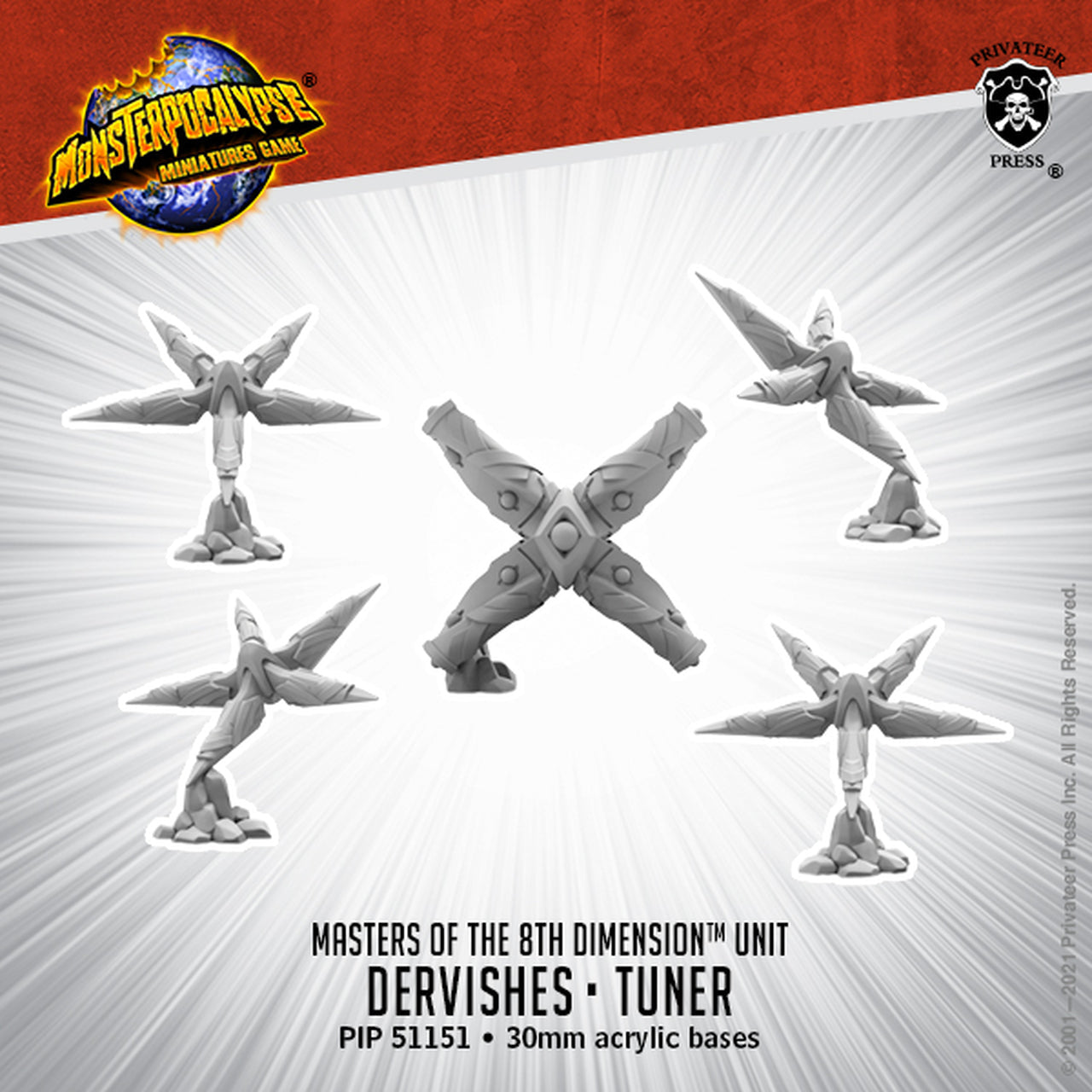 Monsterpocalypse - Masters of the 8th Dimension Unit: Dervishes and Tuner - Bards & Cards