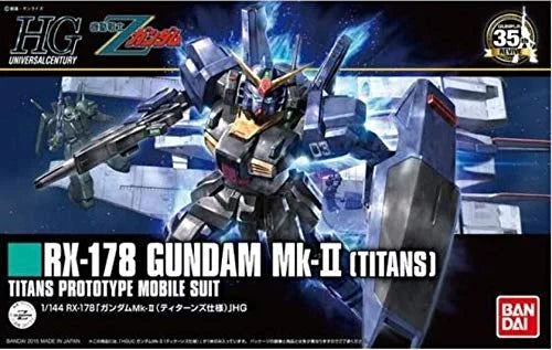 Bandai #194 Gundam Mk-II (Titans) HGUC 1/144 Model Kit - Bards & Cards