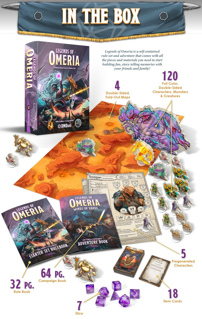 Legends of Omeria Starter Set - D&D 5th Edition Compatible - Bards & Cards
