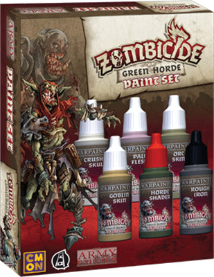 Warpaints: Zombicide Black Plague Green Horde Paint Set - Bards & Cards