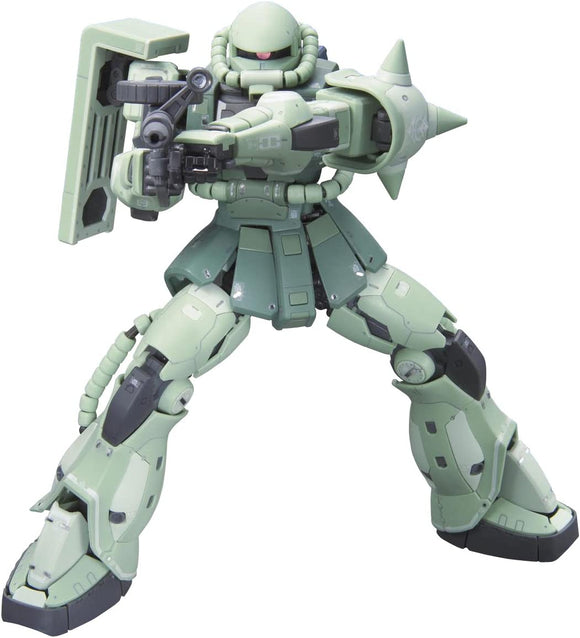 Gunpla Model: Bandai #04 MS-06F Zaku II 1/144 Real Grade - Bards & Cards