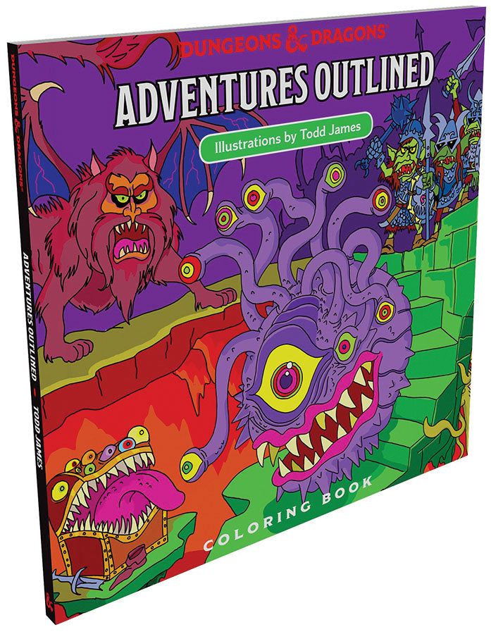 Dungeons & Dragons Adventures Outlined Coloring Book - Bards & Cards
