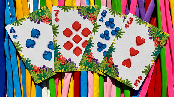 Gilded Bicycle Balloon Jungle Playing Cards - Bards & Cards