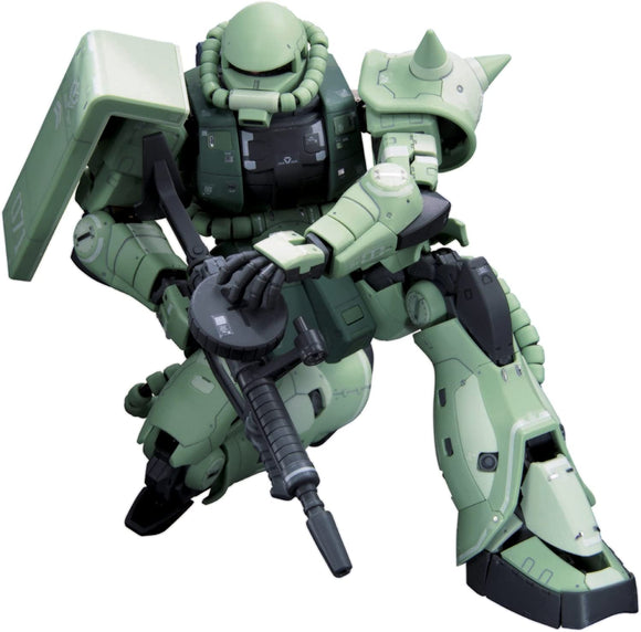 Gunpla Model: Bandai #04 MS-06F Zaku II 1/144 Real Grade - Bards & Cards