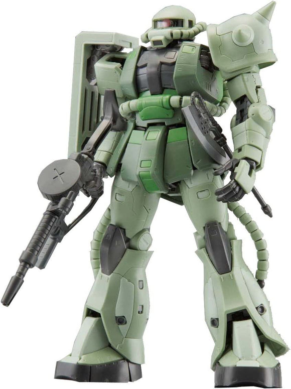 Gunpla Model: Bandai #04 MS-06F Zaku II 1/144 Real Grade - Bards & Cards