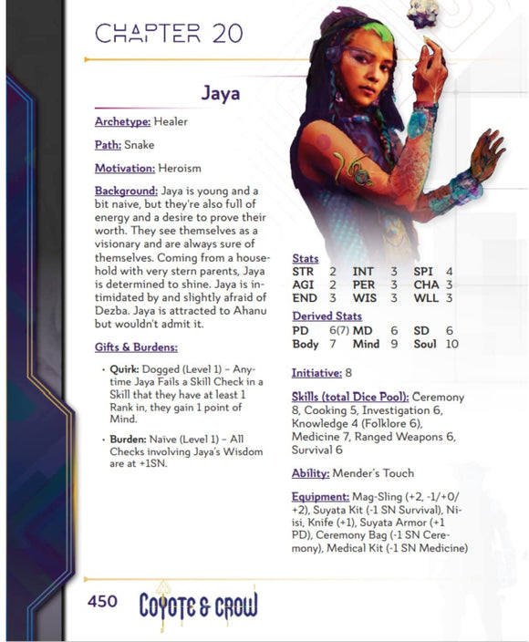 PREORDER: Coyote & Crow - A Science Fantasy RPG Set in an Uncolonized Future - Bards & Cards