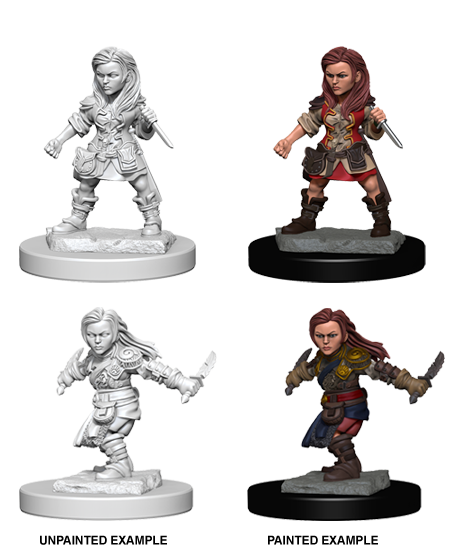 Dungeons & Dragons Nolzur's Marvelous Unpainted Miniatures: W01 Halfling Female Rogue - Bards & Cards