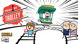 Trial by Trolley - A party game of moral dilemmas and trolley murder - Bards & Cards