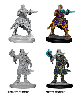 Pathfinder Deep Cuts Unpainted Miniatures: W06 Human Wizard Male - Bards & Cards