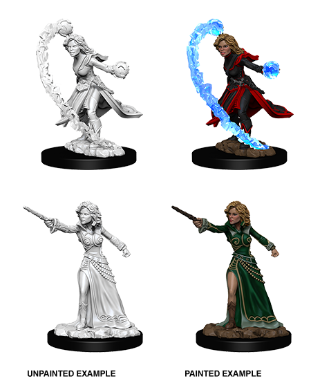 Pathfinder Deep Cuts Unpainted Miniatures: W06 Human Wizard Female - Bards & Cards