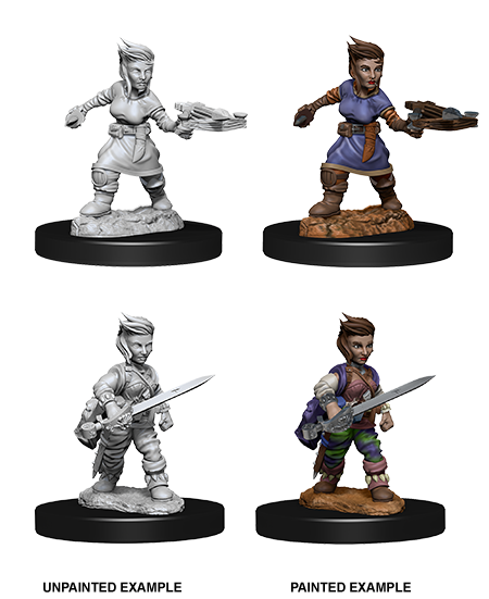 Pathfinder Deep Cuts Unpainted Miniatures: W08 Halfling Female Rogue - Bards & Cards