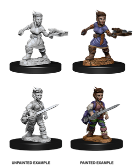 Pathfinder Deep Cuts Unpainted Miniatures: W08 Halfling Female Rogue - Bards & Cards