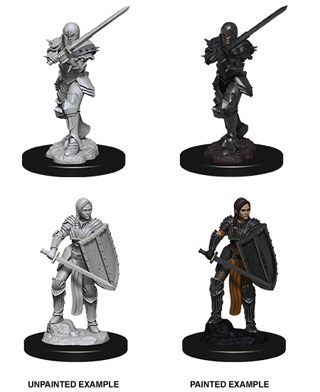 Dungeons & Dragons Nolzur's Marvelous Unpainted Miniatures: W09 Human Fighter Female - Bards & Cards