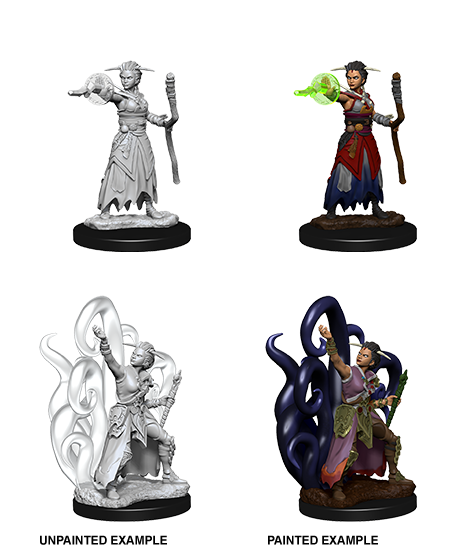 Nolzur's Marvelous Unpainted Miniatures: W10 Female Human Warlock - Bards & Cards