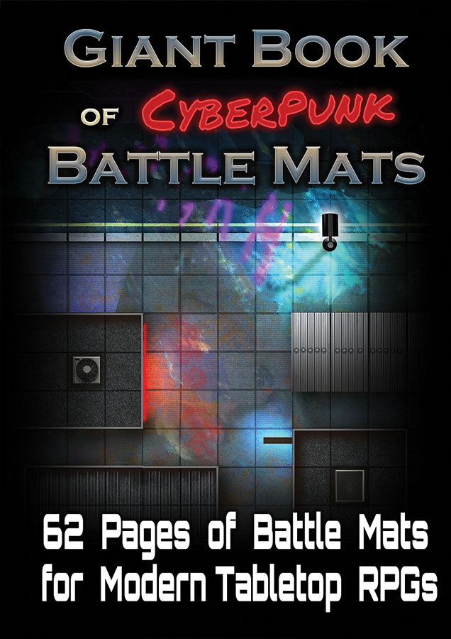 Battle Mats: Giant Book of CyberPunk Battle Mats - Bards & Cards