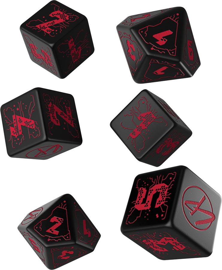 Cyberpunk RPG Red Essential Dice Set - Bards & Cards
