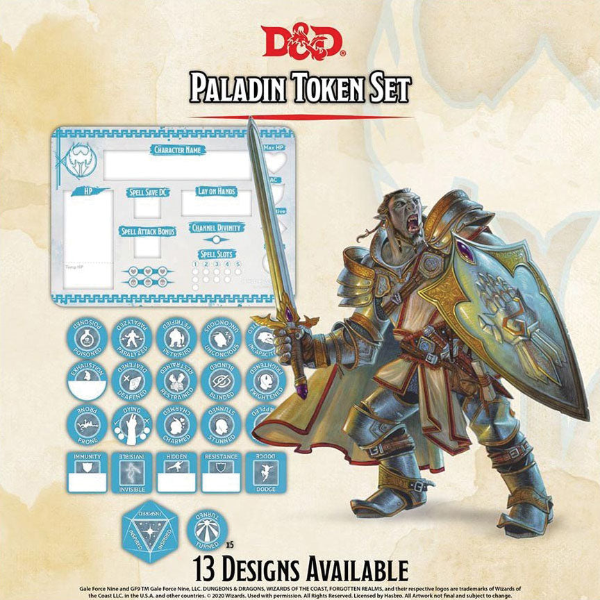 Dungeons and Dragons RPG: Paladin Token Set - Bards & Cards