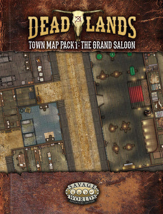 Savage Worlds RPG: Deadlands - Map Pack 1 Grand Saloon - Bards & Cards