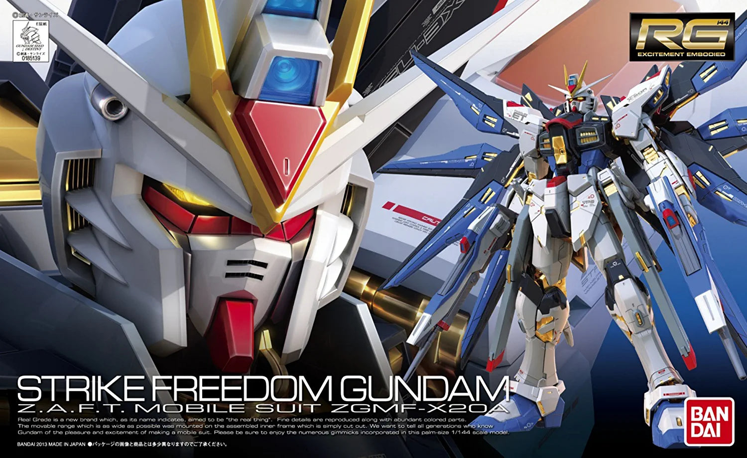 Bandai Hobby #14 RG Strike Freedom Model Kit (1/144 Scale) - Bards & Cards