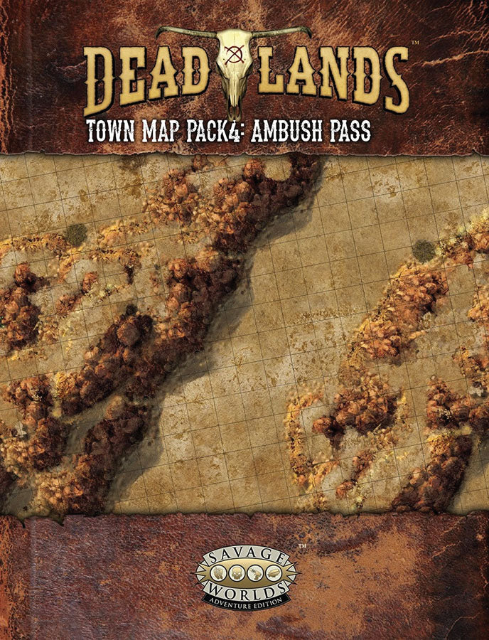 Savage Worlds RPG: Deadlands - Map Pack 4: Ambush Pass - Bards & Cards