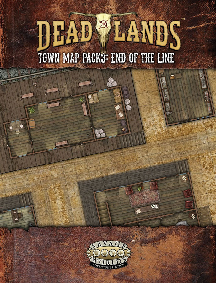 Savage Worlds RPG: Deadlands - Map Pack 3: End of the Line - Bards & Cards
