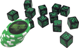 Shadowrun RPG: Dice & Edge Tokens - Green - Bards & Cards