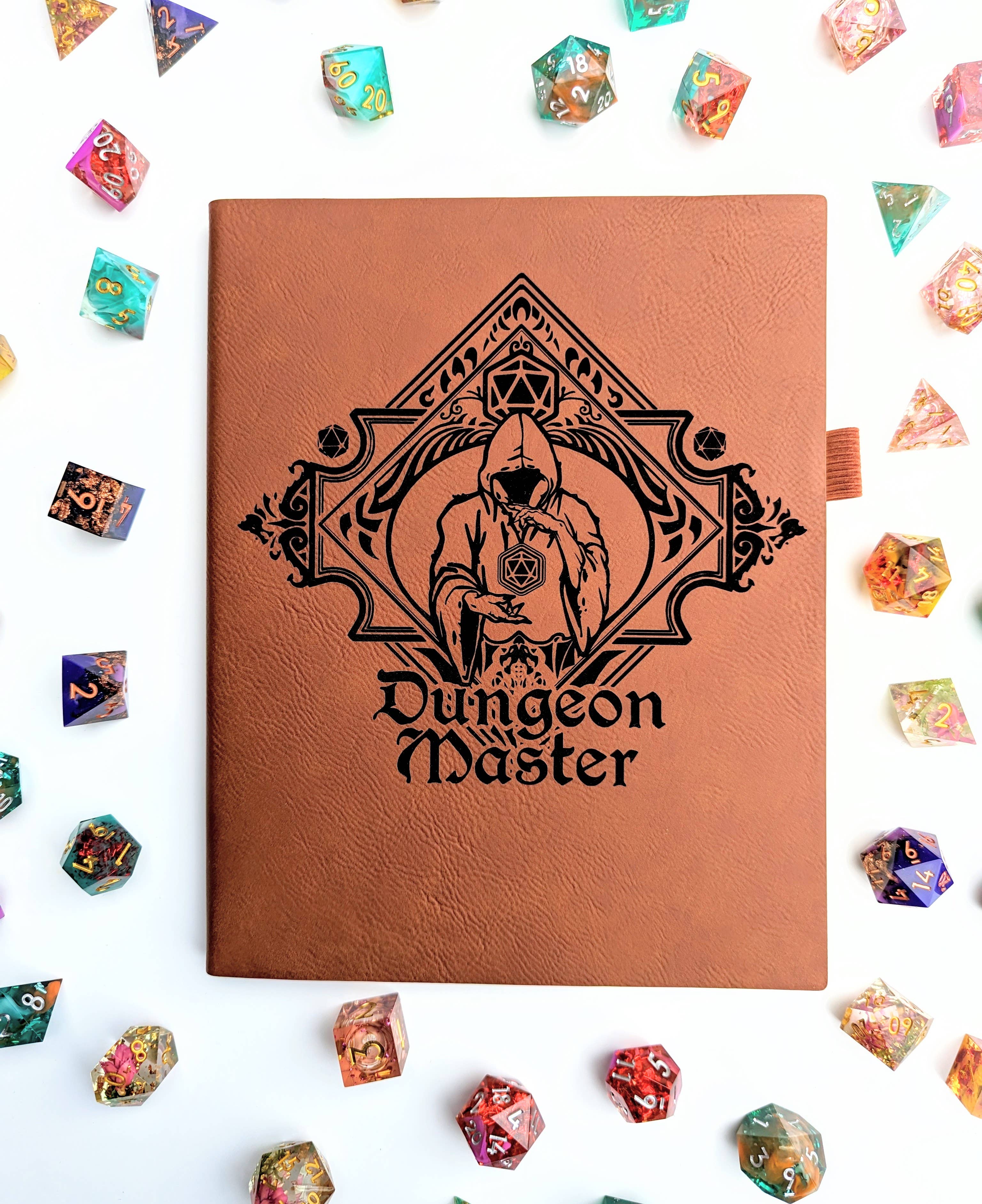 The Fate Twister -  Vegan Leather D&D Campaign Journal - Bards & Cards