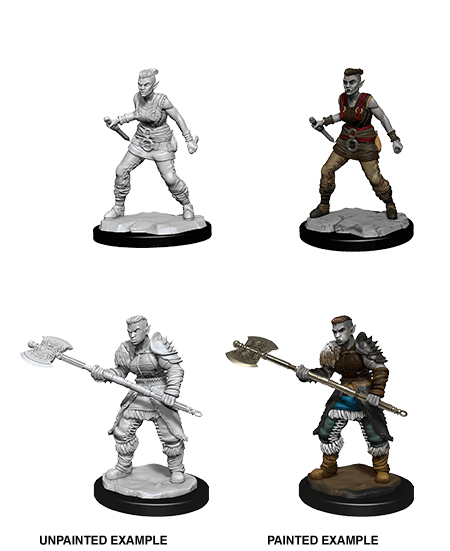 Nolzur's Marvelous Unpainted Miniatures: W13 Orc Barbarian Female - Bards & Cards