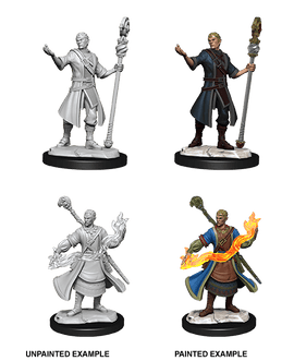 Dungeons & Dragons Nolzur's Marvelous Unpainted Miniatures: W14 Half-Elf Wizard Male - Bards & Cards