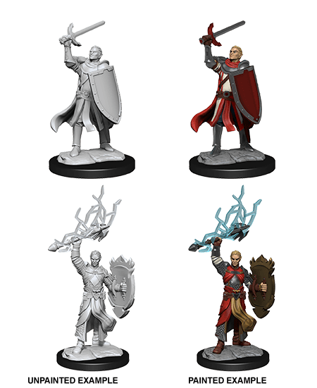 Dungeons & Dragons Nolzurs Marvelous Unpainted Miniatures: W14 Half-Elf Paladin Male - Bards & Cards