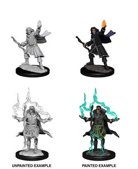 Pathfinder Deep Cuts Unpainted Miniatures: W14 Elf Sorcerer Male - Bards & Cards