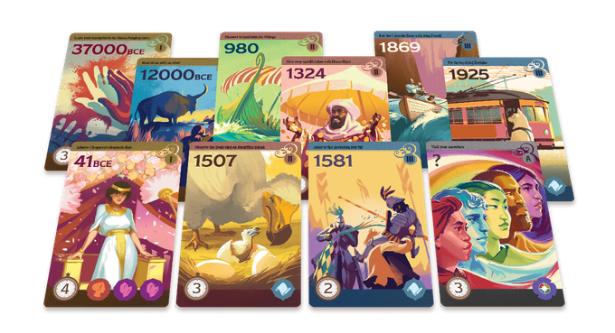 Trekking Through History - Kickstarter Edition: Includes Solo Mode - Bards & Cards