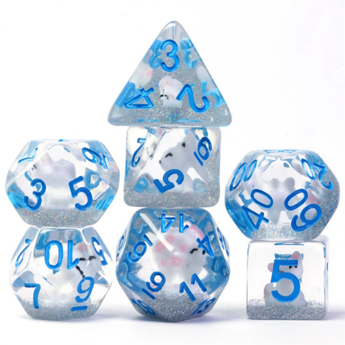 Arctic Fox RPG Dice Set - Bards & Cards