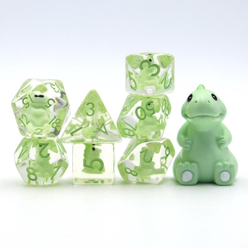 Baby T-Rex RPG Dice Set - Bards & Cards